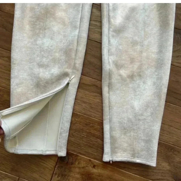 Anthropologie Leggings pants  Shiny Zipper Neutral size 16W - Picture 7 of 8